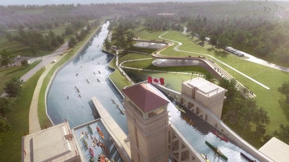 Large construction project seen from above